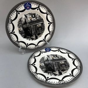 Royal Stafford Halloween Witch Fireplace Salad Plate Cauldron set of 2